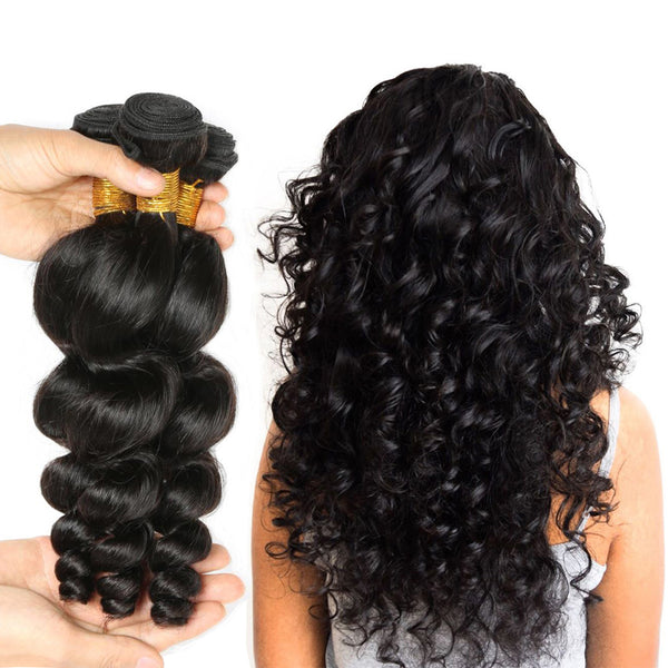 Brazilian Loose Wave 3 Bundles (16 18 20) 100% Unprocessed Human Hair  Bundles Can Be Dyed and Bleached Human Hair Bundles Virgin Hair Extensions