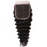 4*4inch Swiss Lace Closure Deep Wave 100% Human Hair