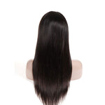 Lace Front wig Straight 100% Human Hair Half Lace Wig