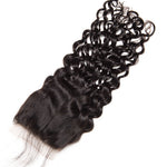 4*4inch Swiss Lace Closure Water Wave 100% Human Hair