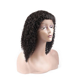 Lace Front wig Jerry Curly Texture 100% Human Hair Half Lace Wig