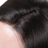 Lace Front wig Straight 100% Human Hair Half Lace Wig