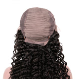 Lace Front wig Deep Wave Texture 100% Human Hair Half Lace Wig